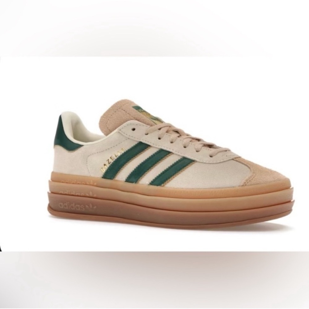 Adidas Gazelle Bold Magic Beige Collegiate Green